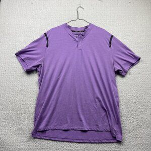 Under Armour x Stephen Curry Button Shirt Purple Golf Activewear Men Sz 2XL
